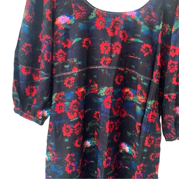 RACHEL COMEY x TARGET Kodak Red Floral Print Volume 3/4 Sleeve I Size: 6 - Picture 5 of 13